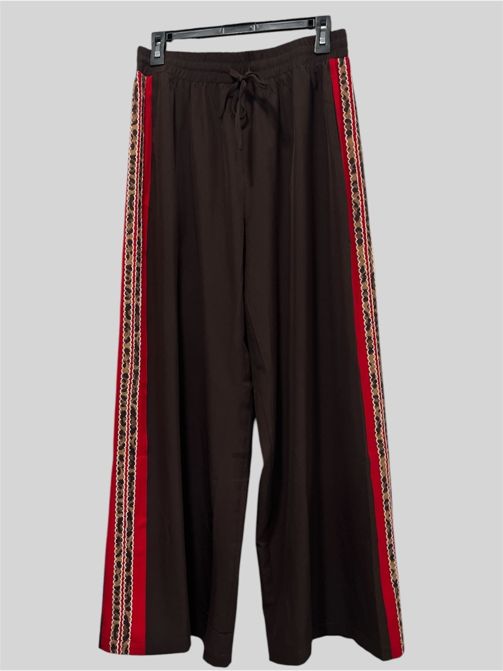 UMGEE PANTS WIDE LEGS ELASTIC WAISTBAND BROWN MEDIUM
